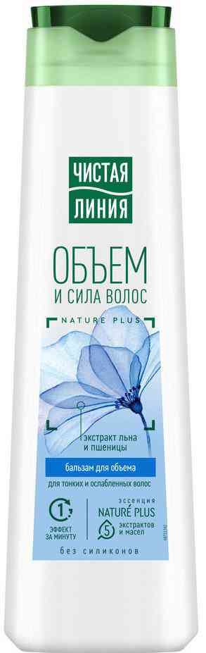 Бальзам для тонких и ослабленных волос Чистая Линия Nature Plus объем и сила