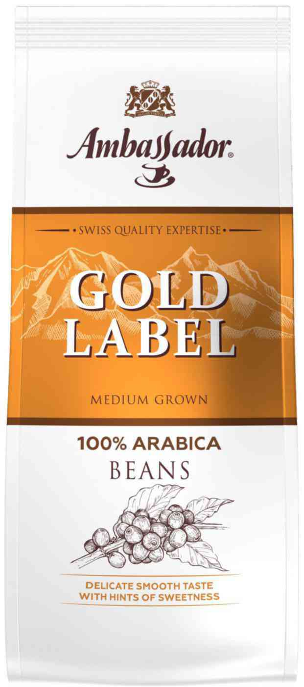 Кофе в зёрнах Ambassador Gold Label средняя обжарка