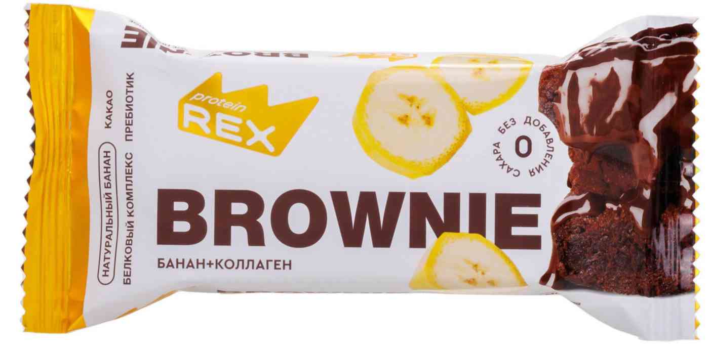 Брауни протеиновый ProteinRex банан + коллаген