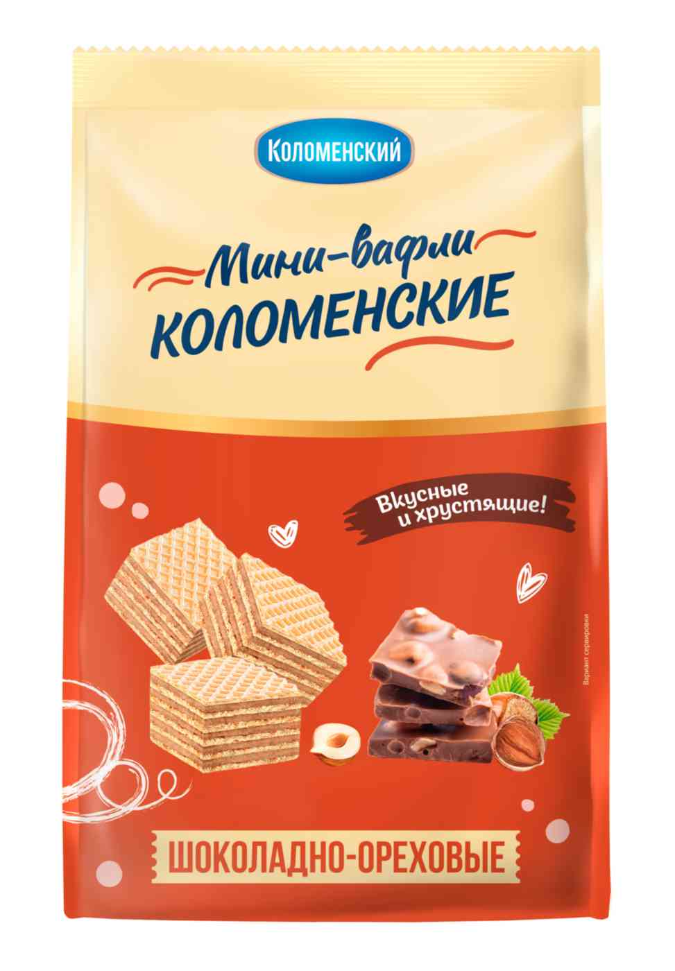 Вафли Коломенский шоколадно-ореховые