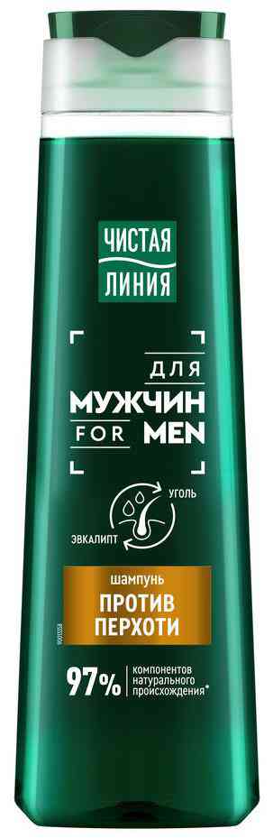 Шампунь для всех типов волос Чистая Линия For Men против перхоти