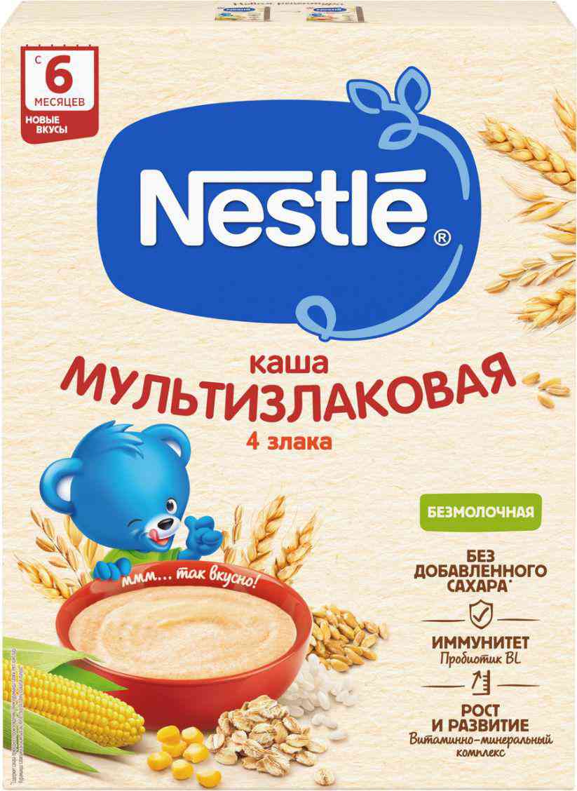 Каша мультизлаковая безмолочная Nestle с 6 месяцев