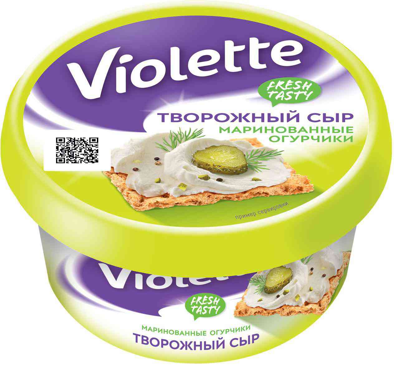 Сыр творожный Violette Маринованные огурчики 70%
