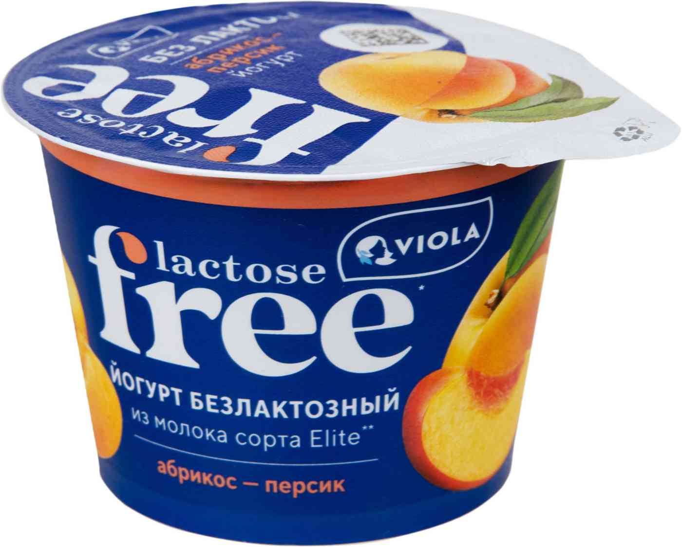 Йогурт Viola Free Абрикос персик без лактозы 2,7%