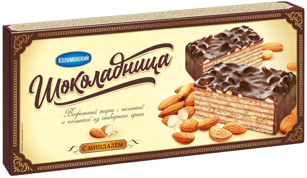 Торт вафельный Шоколадница с миндалем