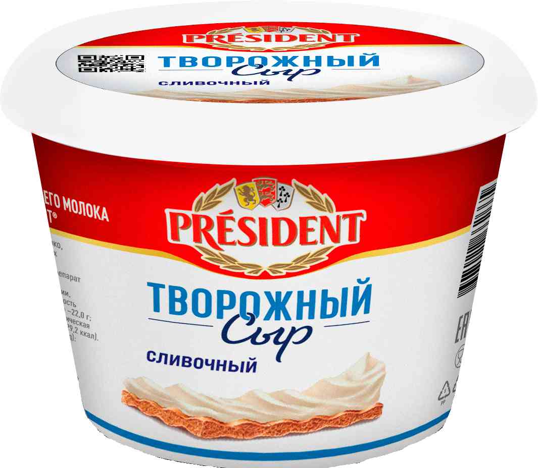 Сыр творожный President Сливочный 56%