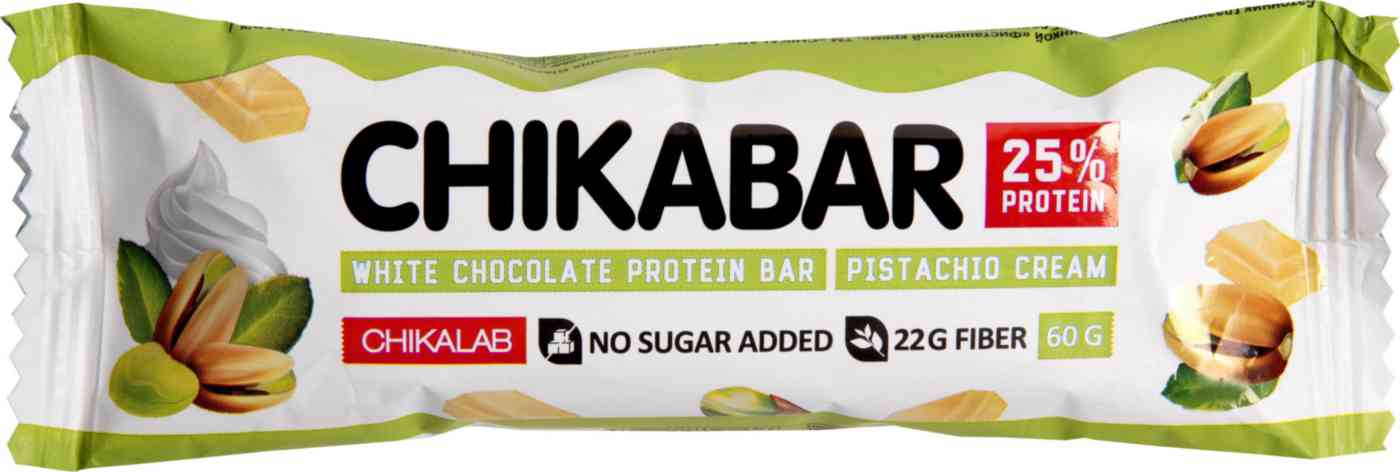 Батончик протеиновый Chikalab фисташковый крем