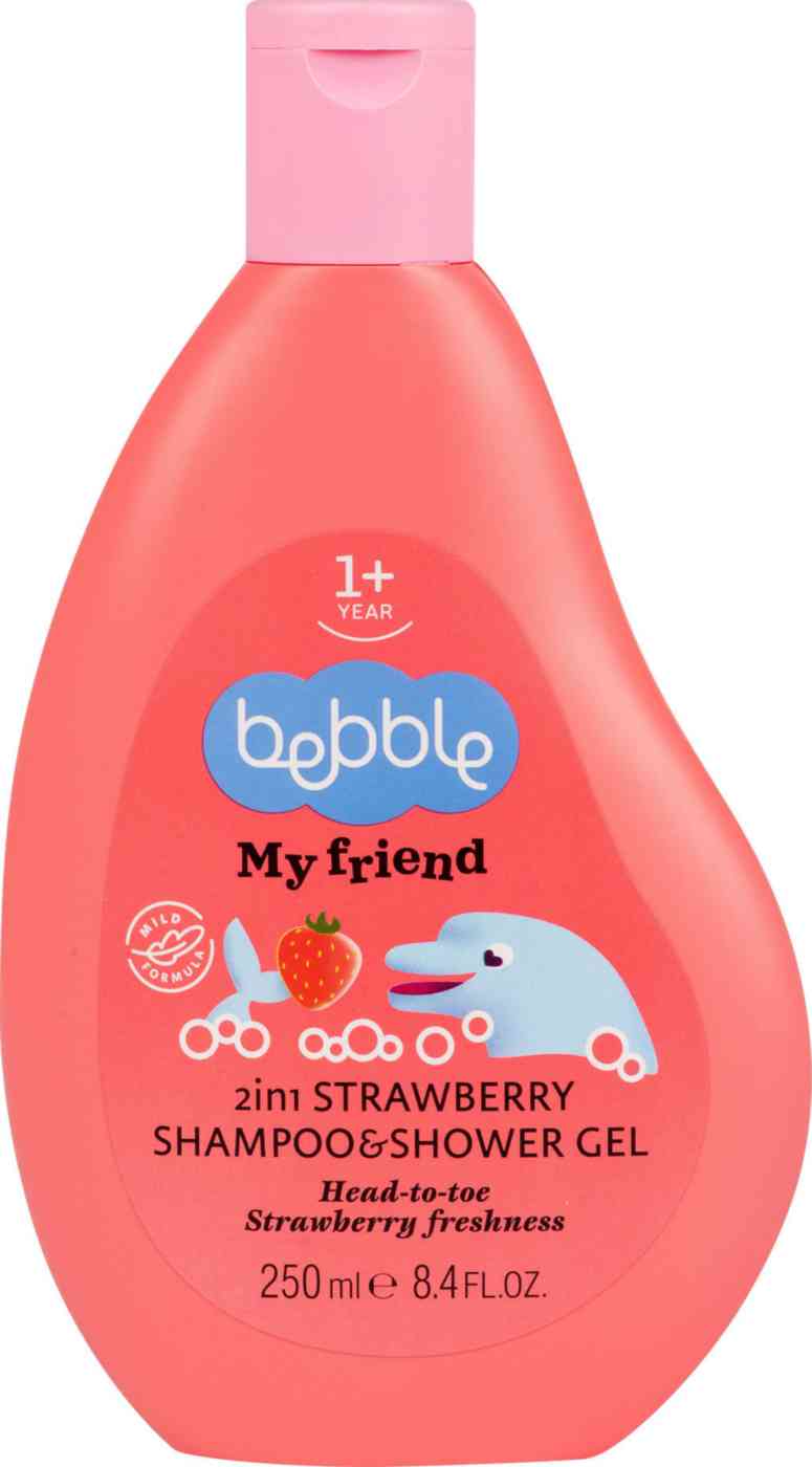 Шампунь и гель для душа 2в1 Bebble My friend с ароматом клубники с 1 года