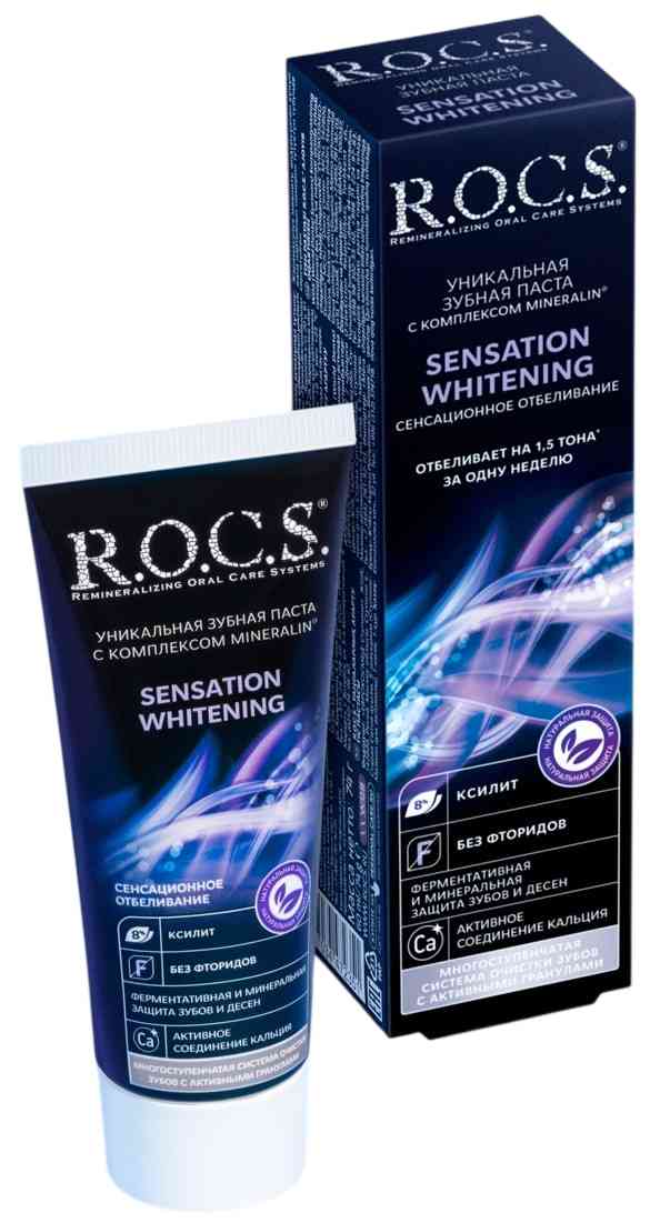Зубная паста R.O.C.S. сенсационное отбеливание