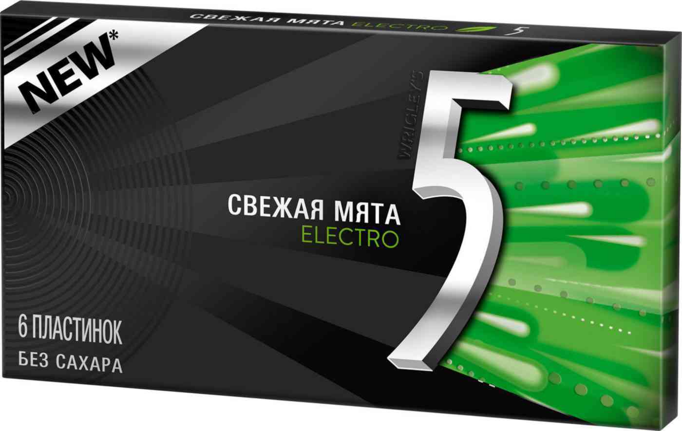 Жевательная резинка Five Electro Свежая мята