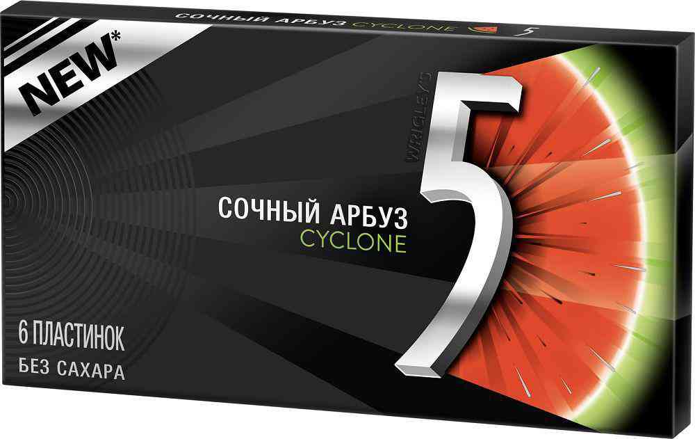Жевательная резинка Five Cyclone Сочный арбуз