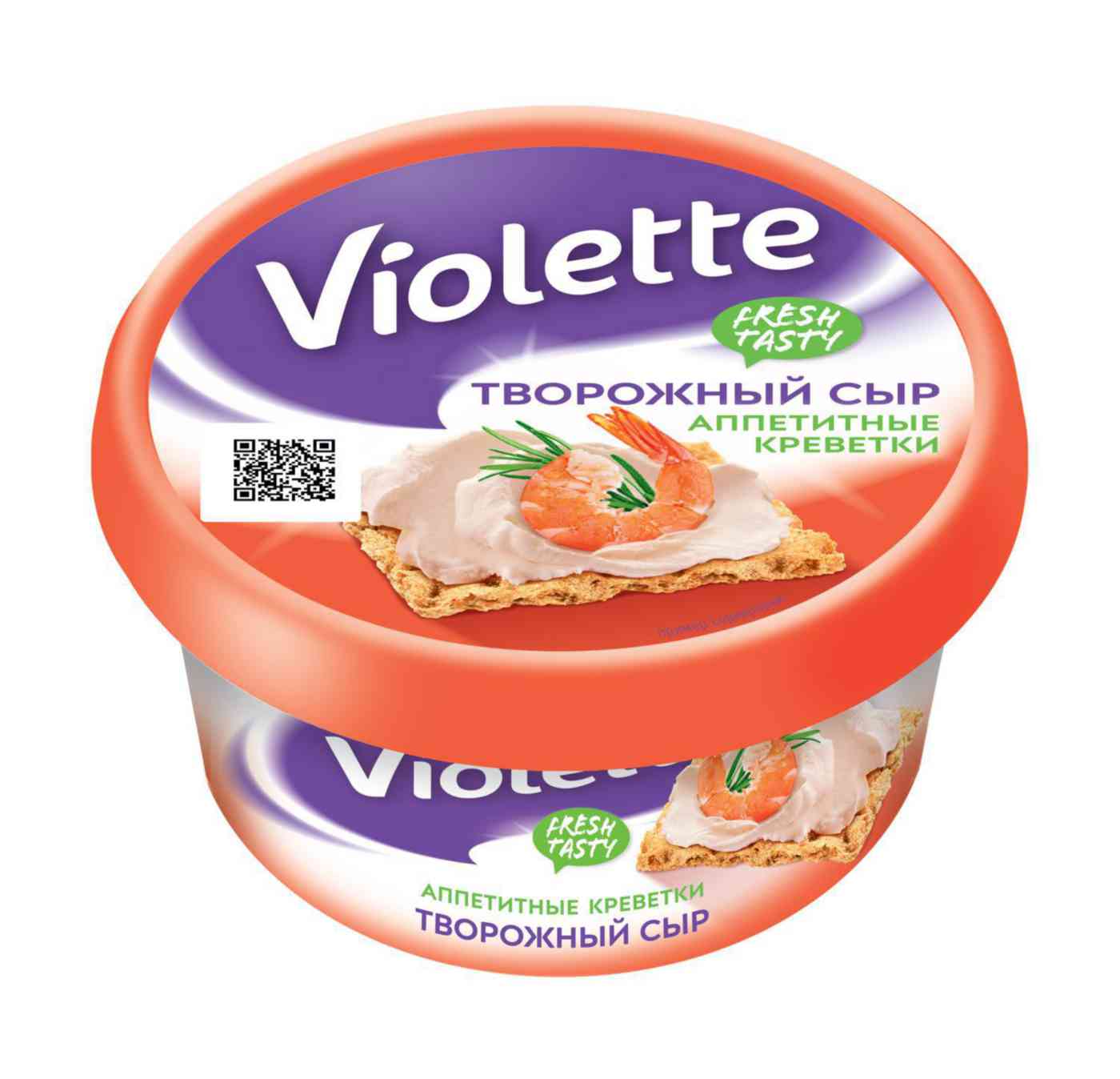 Сыр творожный Violette с креветками 70%
