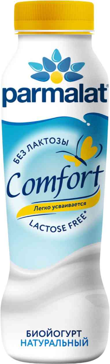 Биойогурт питьевой Parmalat Comfort натуральный безлактозный 1,7%