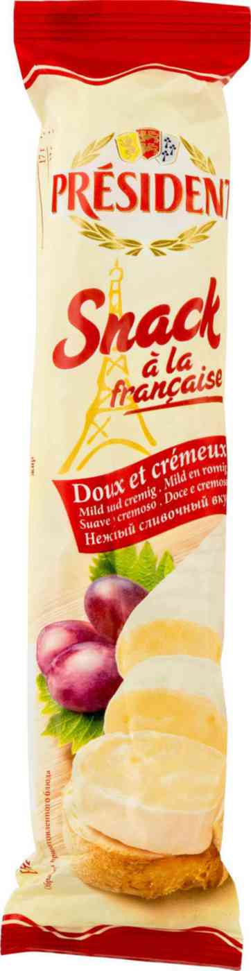 Сыр мягкий President Snack с белой плесенью 60%