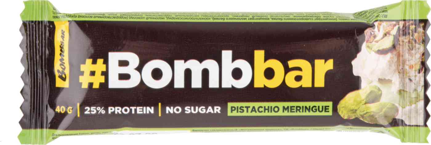 Батончик протеиновый BombBar фисташковая меренга
