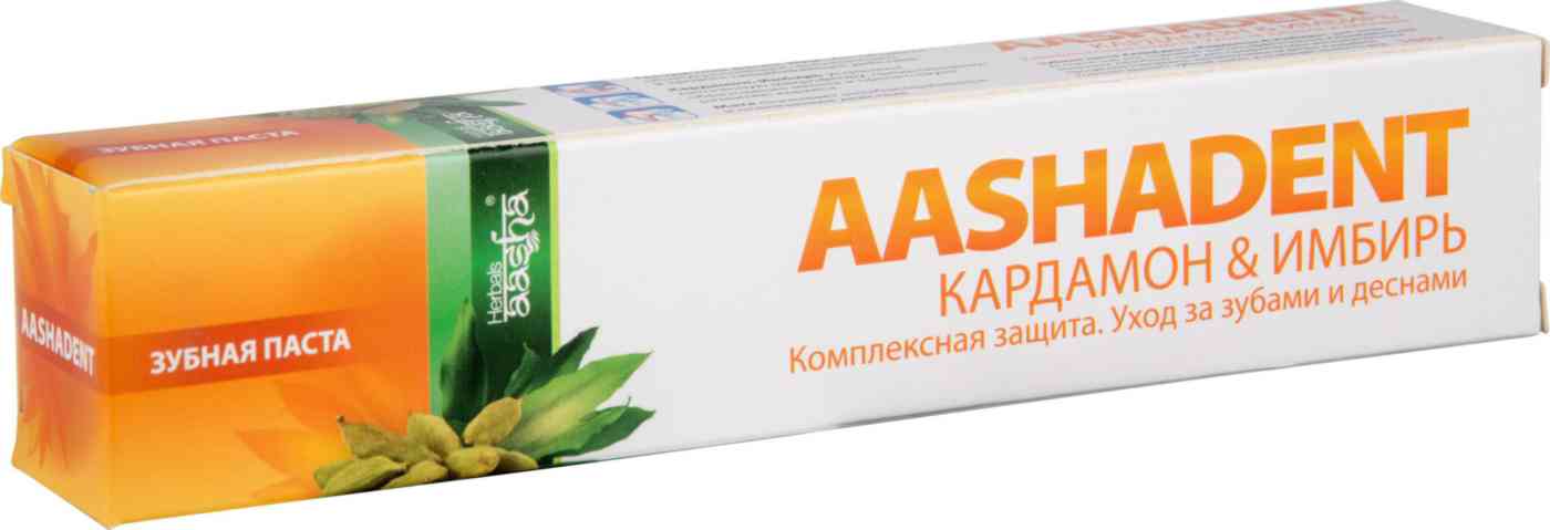 Зубная паста Aasha Herbals комплексный уход кардамон-имбирь