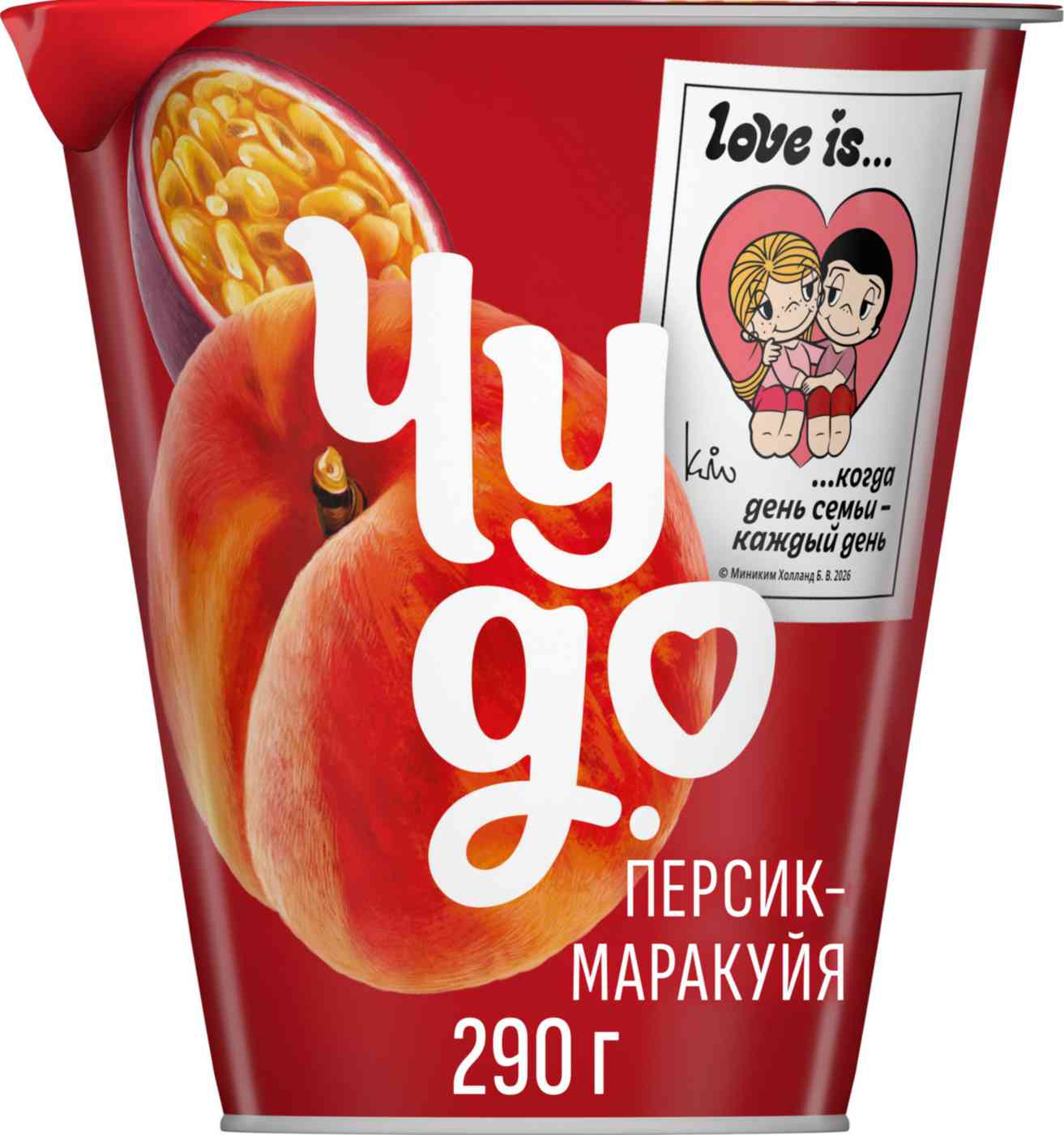Йогурт вязкий живой Чудо Персик-Маракуйя 2%