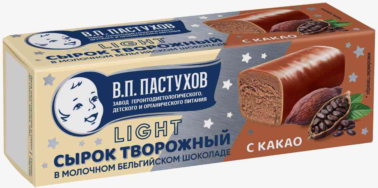 Сырок творожный глазированный В.П.Пастухов с молочным шоколадом с какао 23%