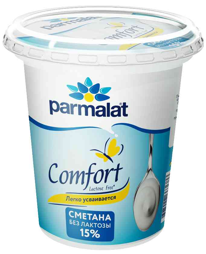 Сметана Parmalat Comfort без лактозы 15%