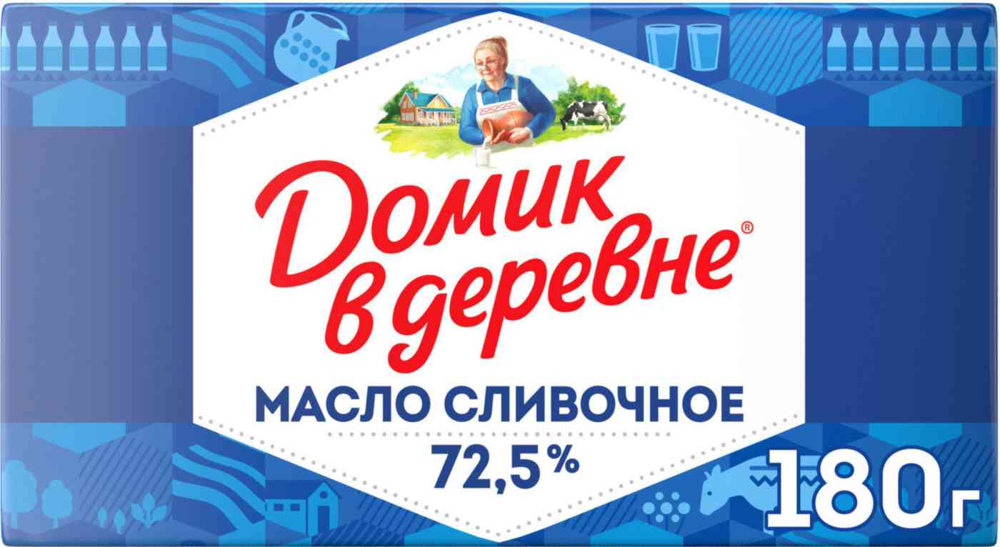 Масло сливочное Домик в деревне 72,5%