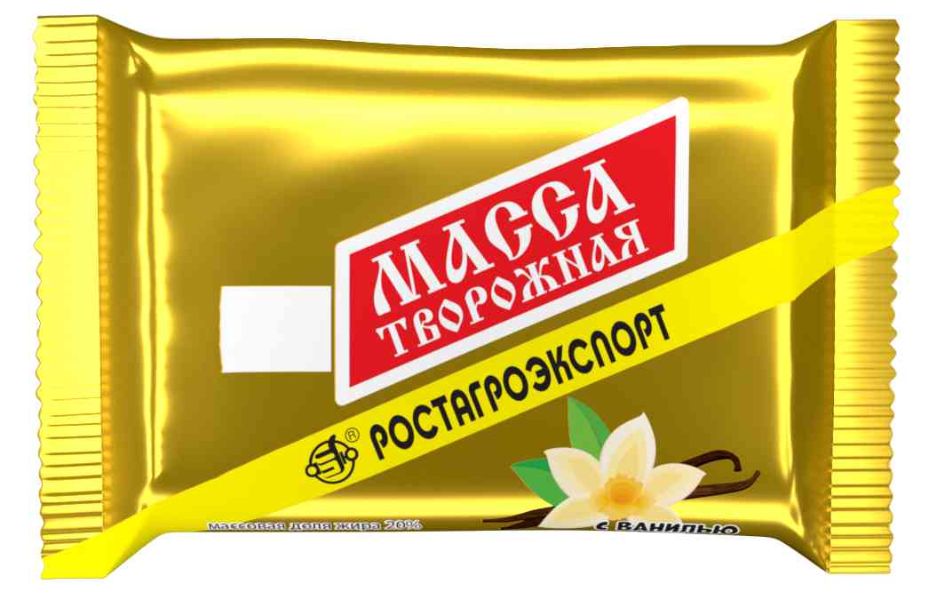 Масса творожная Ростагроэкспорт с ванилью 20%
