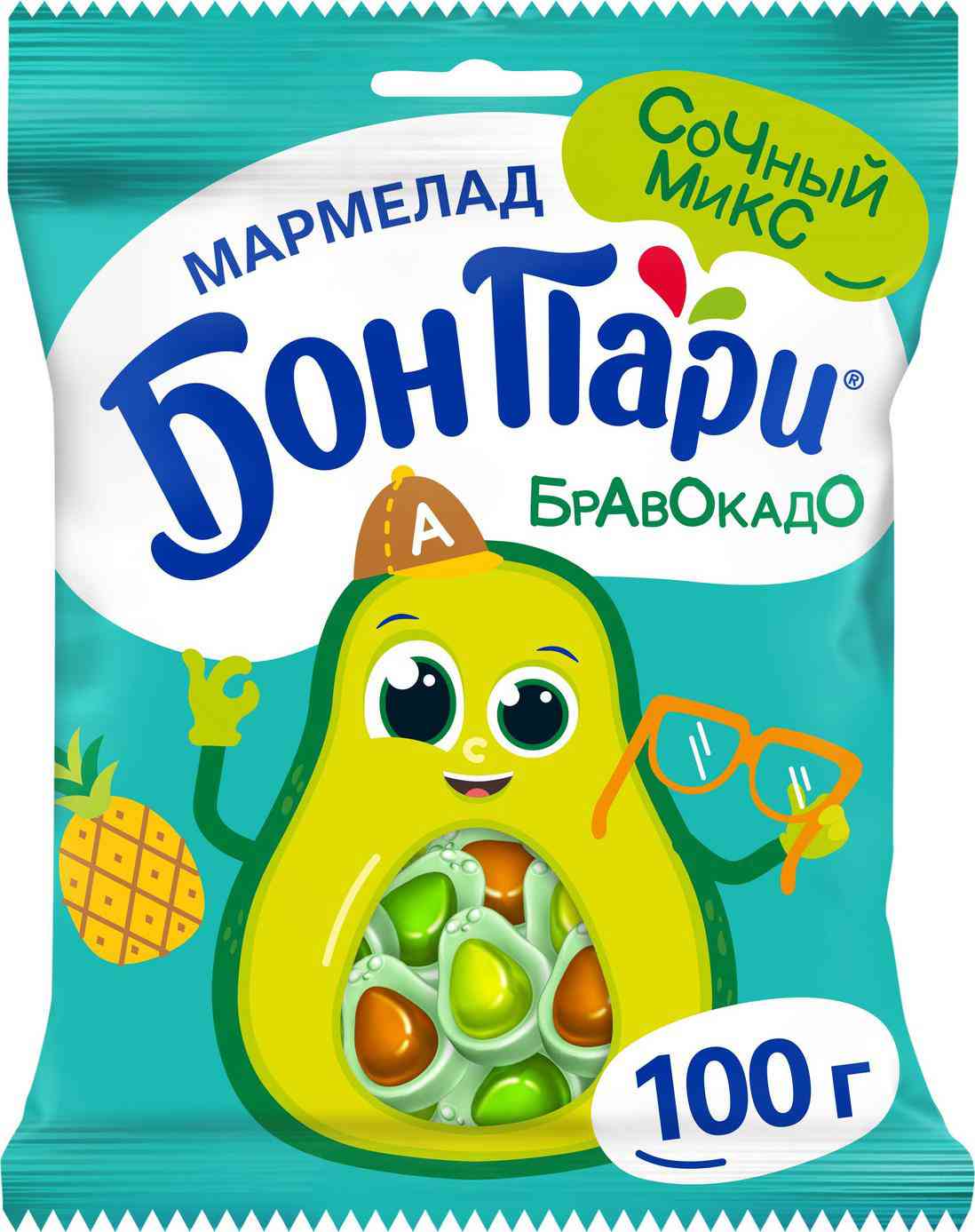 Мармелад жевательный Бон Пари Бравокадо Фруктовый вкус