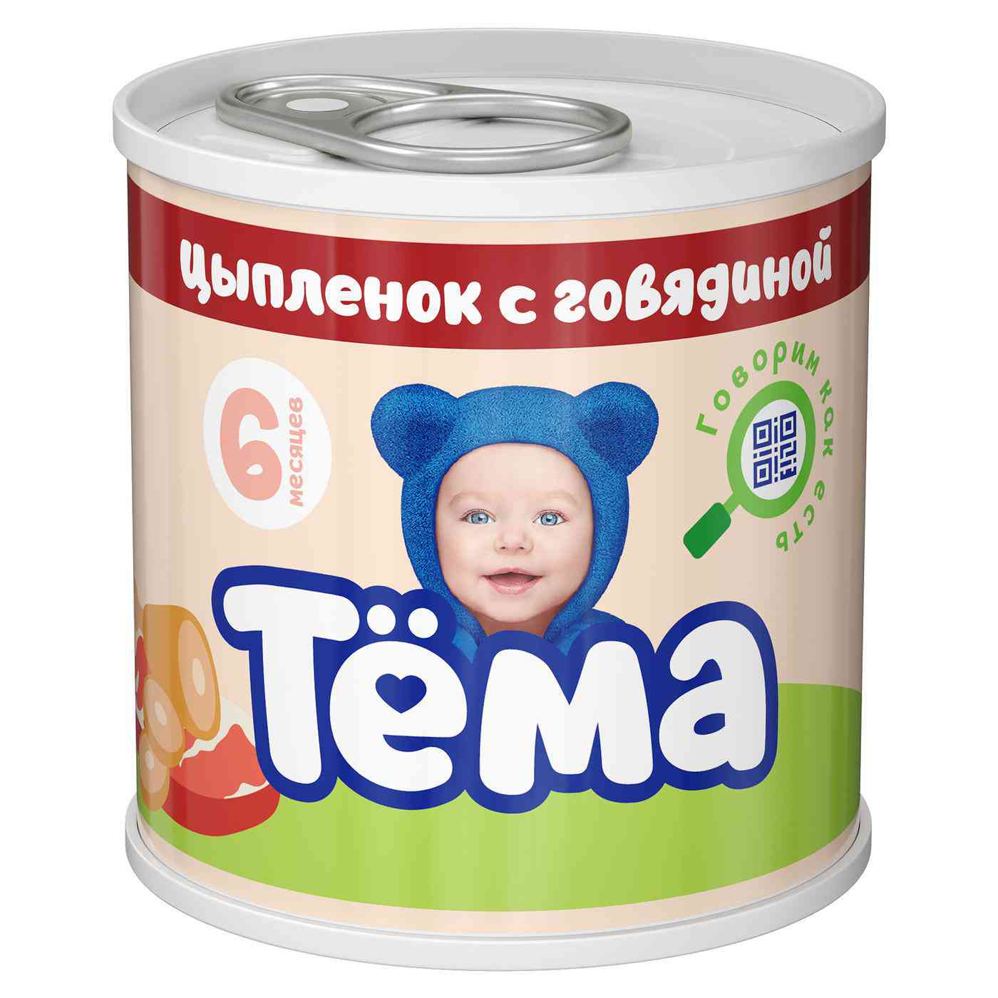 Пюре Тёма Цыпленок с говядиной, с 6 месяцев