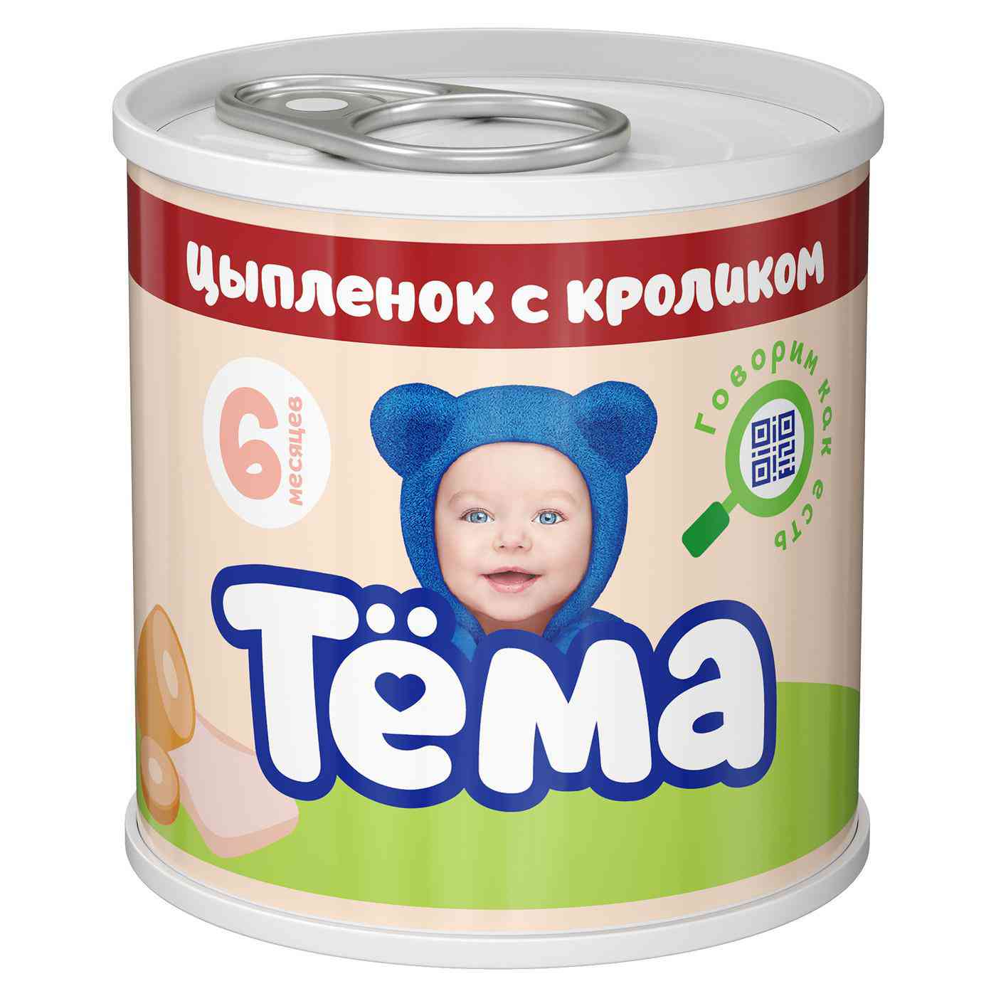 Пюре Тёма Цыпленок с кроликом, с 6 месяцев