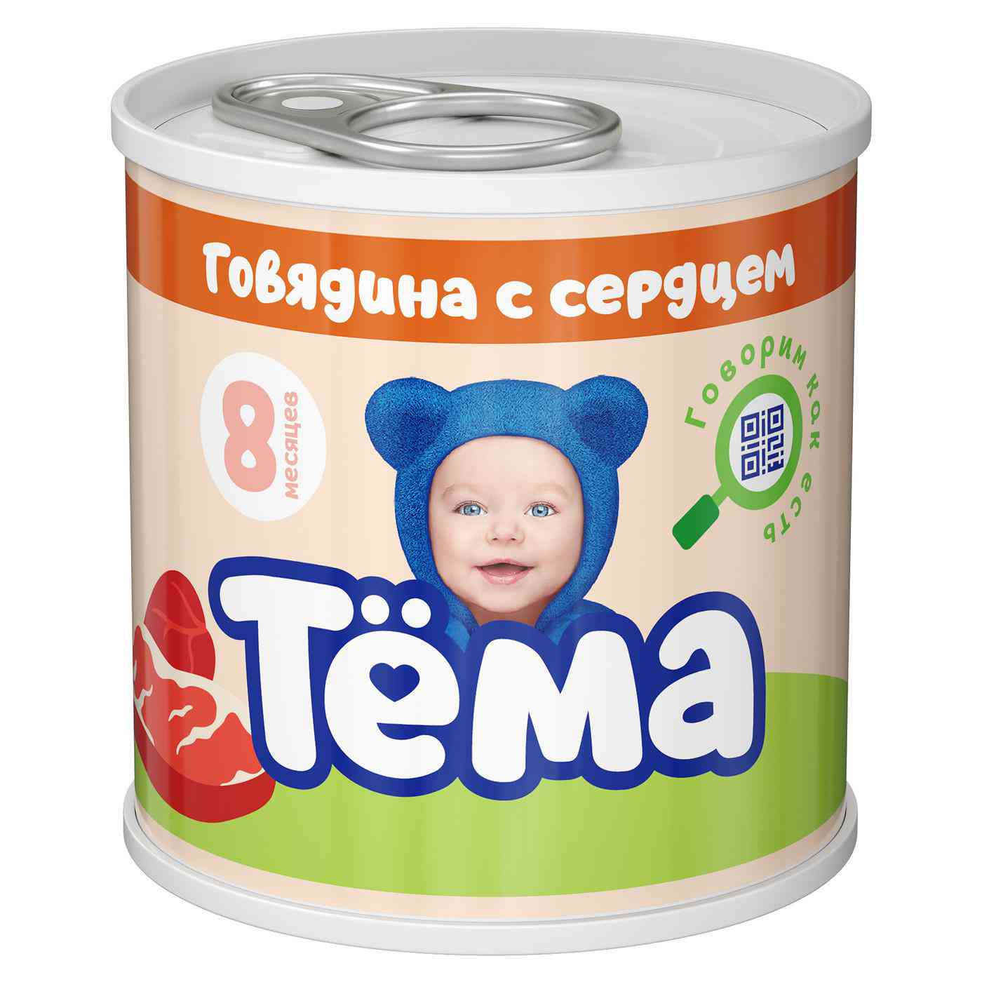 Пюре Тёма Говядина с сердцем, с 8 месяцев