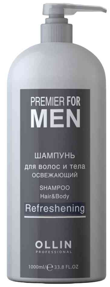 Шампунь для волос и тела Ollin For Men освежающий