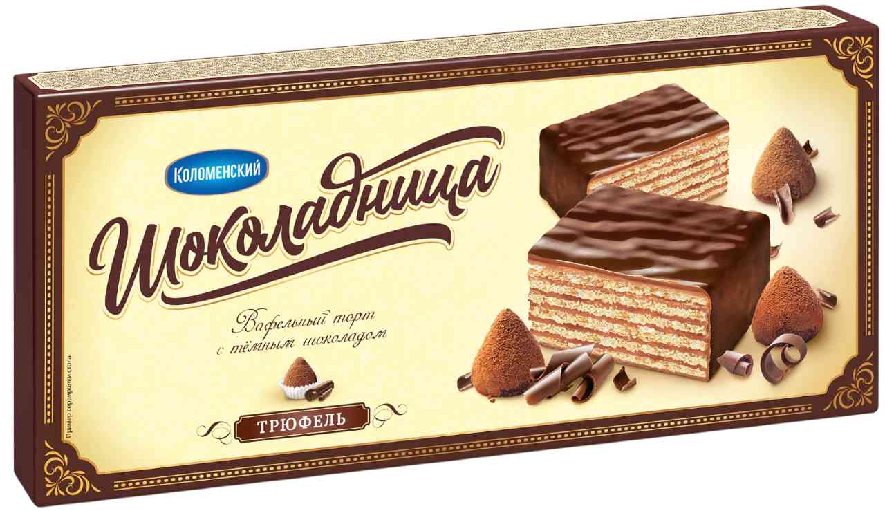 Торт вафельный Шоколадница Трюфель с тёмным шоколадом