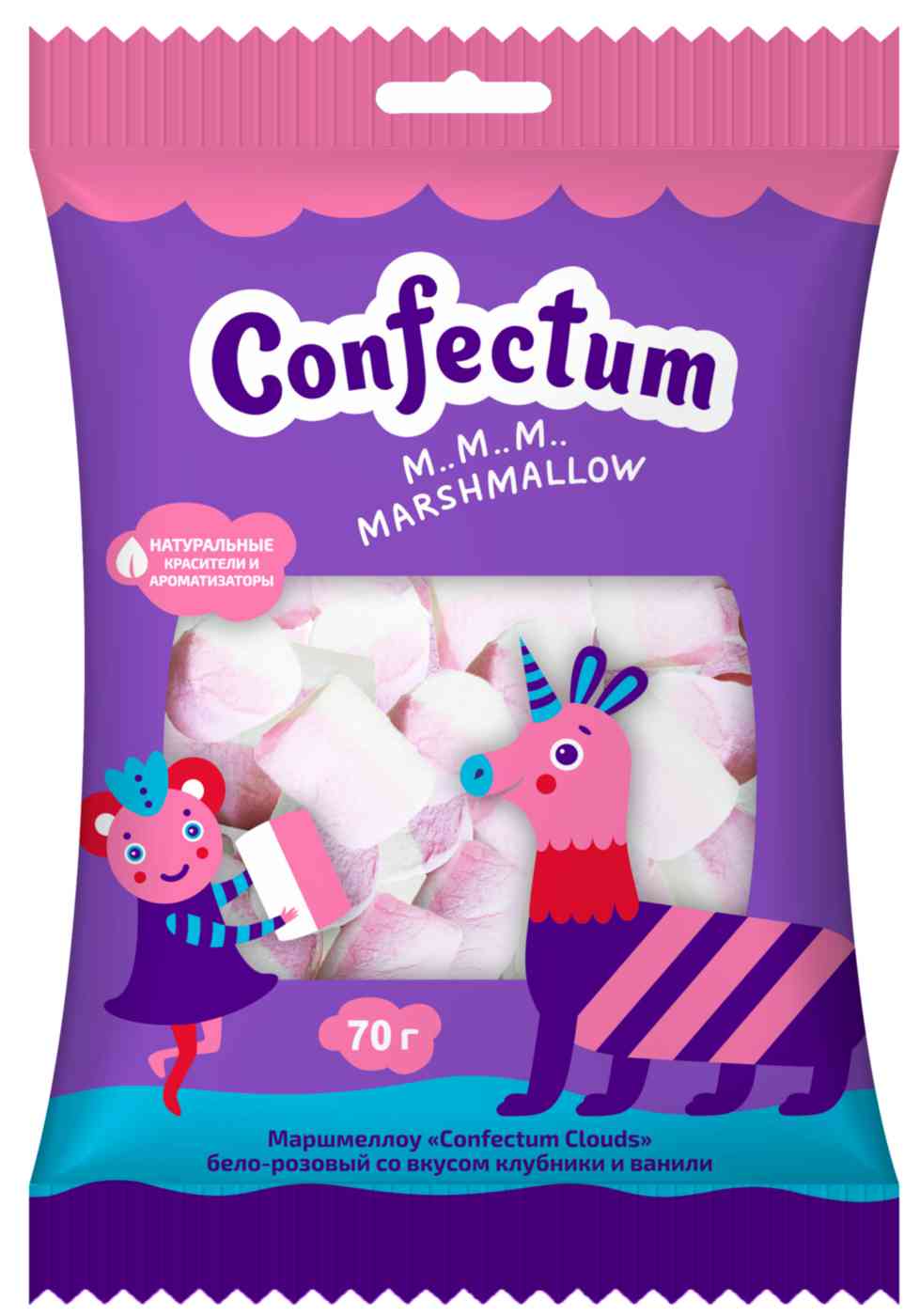 Маршмеллоу Confectum со вкусом Клубники и ванили
