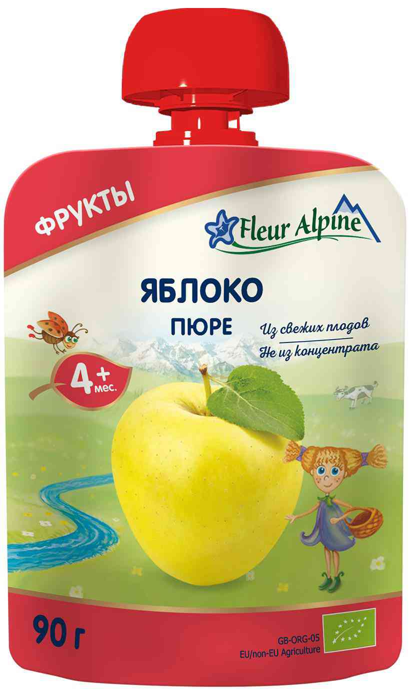Пюре Fleur Alpine Яблоко, с 4 месяцев