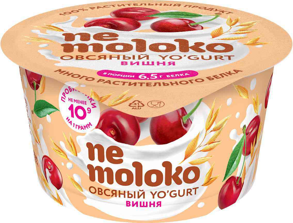 Продукт овсяный Nemoloko Yo'Gurt Вишня