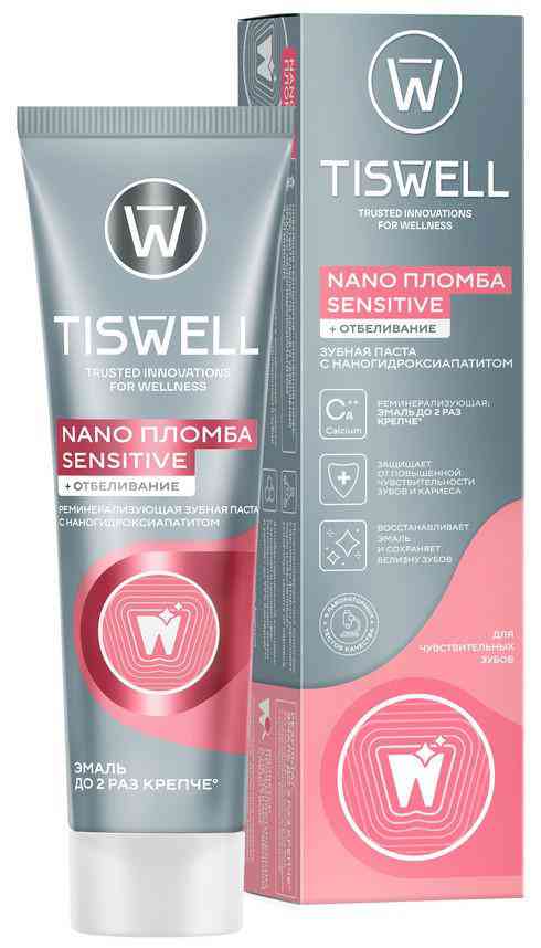 Зубная паста Tiswell Nano Пломба Sensitive отбеливание