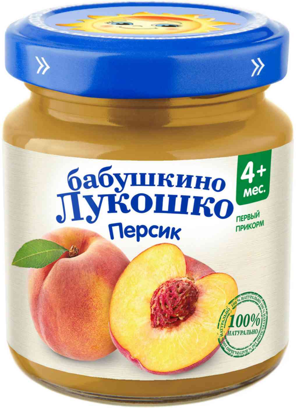 Пюре Бабушкино Лукошко Персик, с 4 месяцев