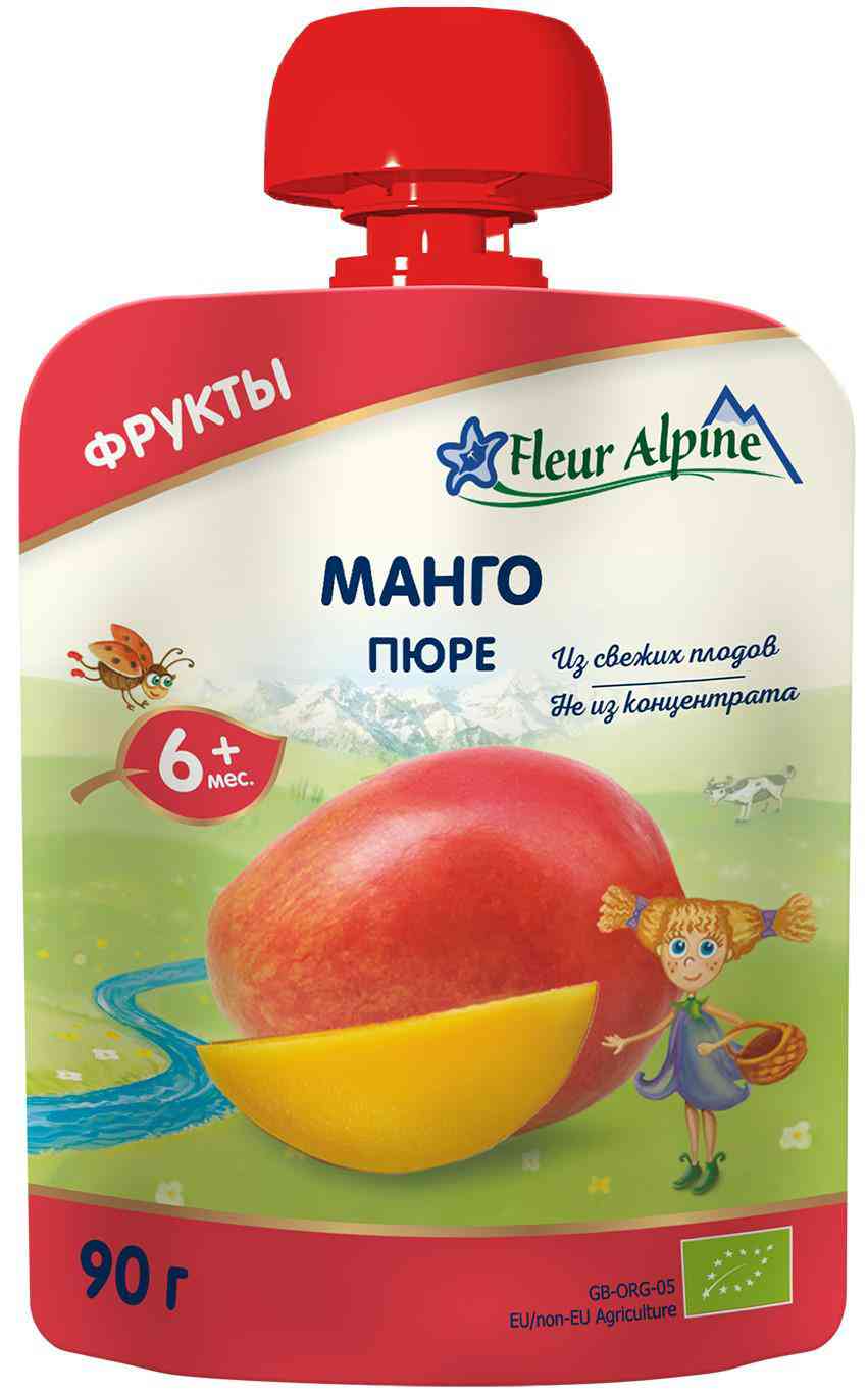 Пюре Fleur Alpine Манго, с 6 месяцев