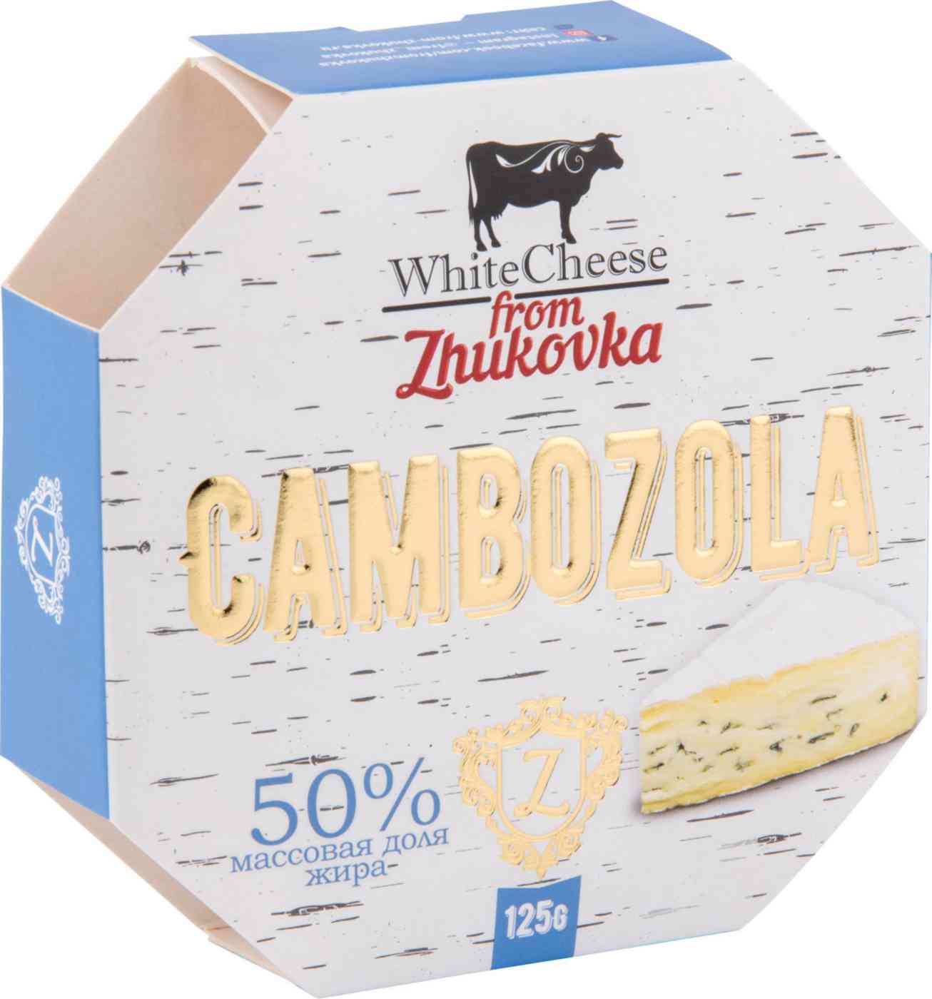 Сыр мягкий Камбоцола White Cheese from Zhukovka с голубой плесенью 50%