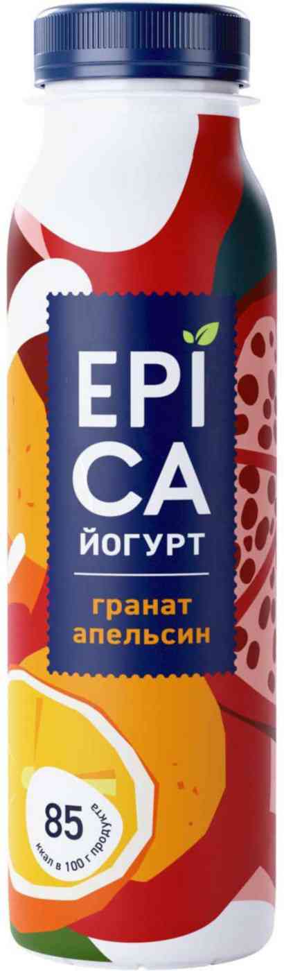 Йогурт питьевой Epica Гранат-апельсин 2,5%