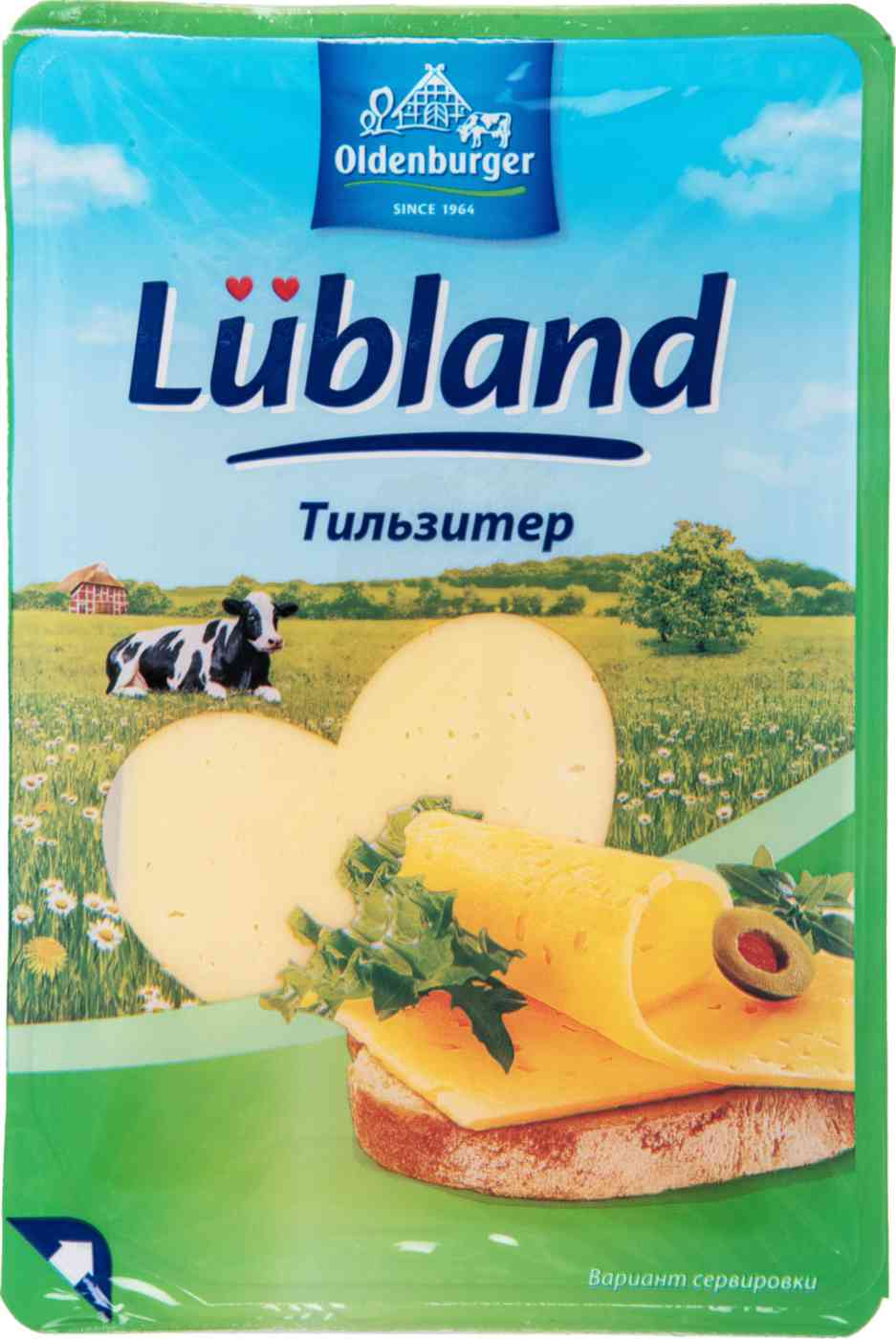 Сыр полутвердый Oldenburger Lubland тильзитер 45%, нарезка