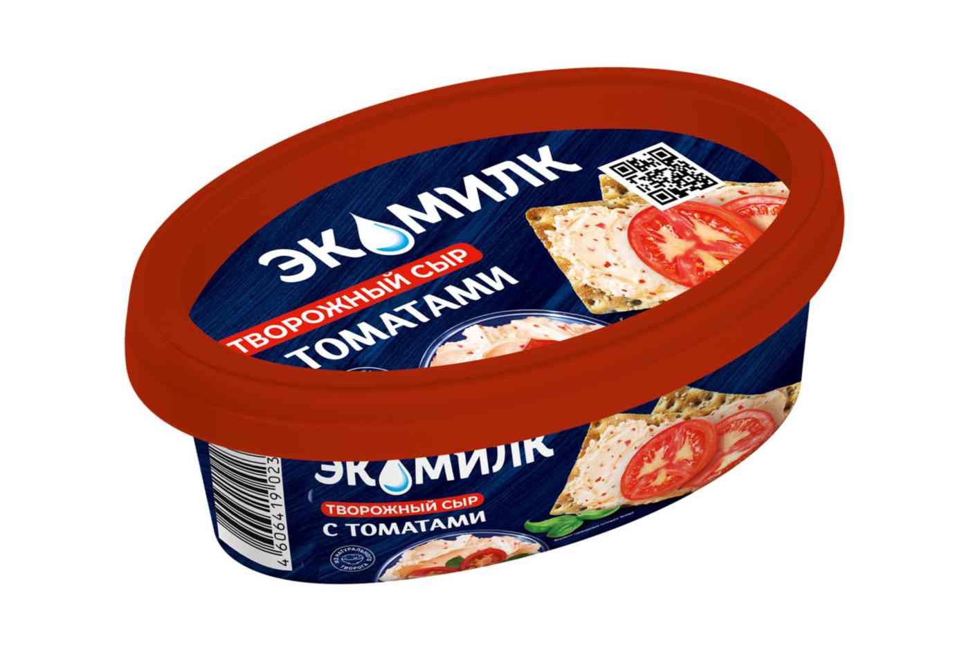 Сыр творожный Экомилк с томатами 60%