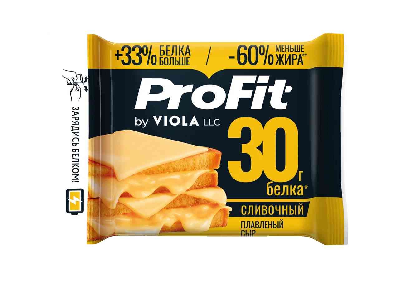 Сыр плавленый протеиновый Profit сливочный 22% Viola