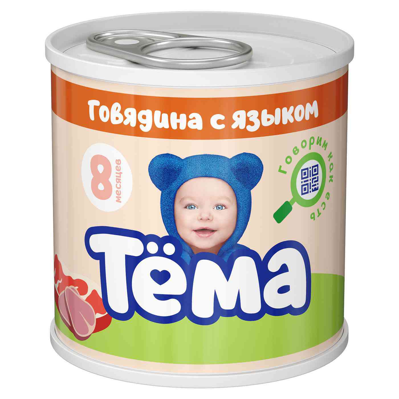 Пюре Тёма Говядина с языком, с 8 месяцев