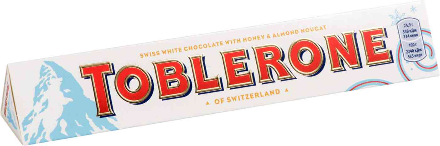 Шоколад белый Toblerone с медово-миндальной нугой