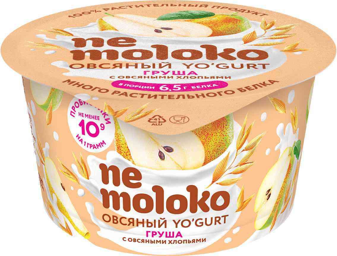 Продукт овсяный Nemoloko Yo'Gurt Груша с овсяными хлопьями