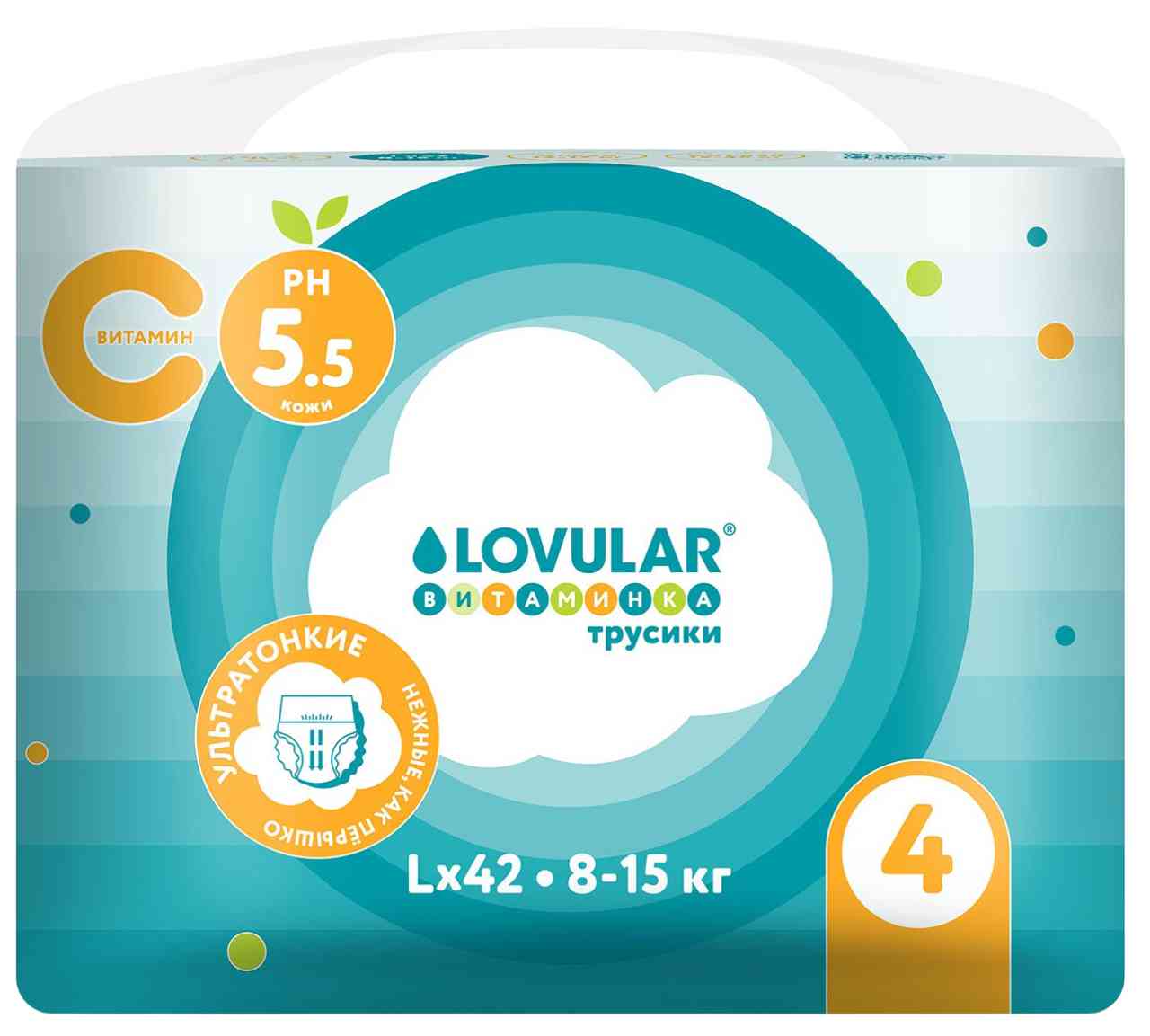 Трусики-подгузники Lovular Витаминка L (8-15кг)