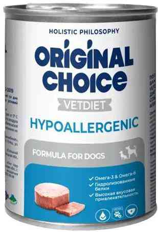 Влажный корм для собак с пищевой аллергией и непереносимостью Original Choice Vetdiet Hypoallergenic