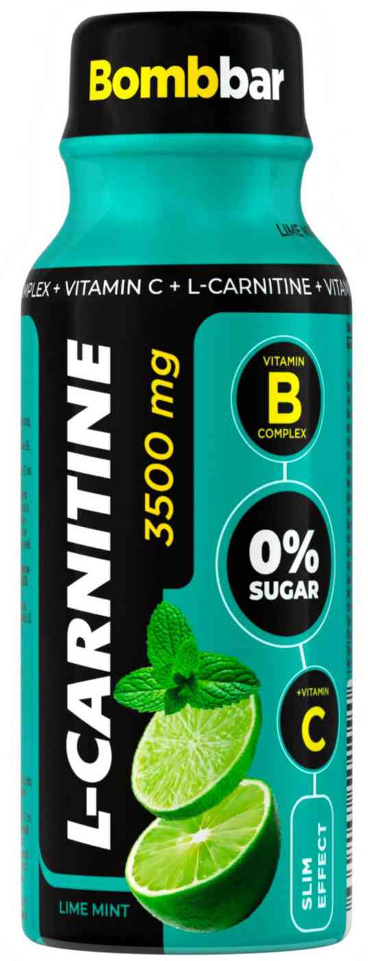 Напиток BombBar L-Carnitine 3500mg лайм-мята