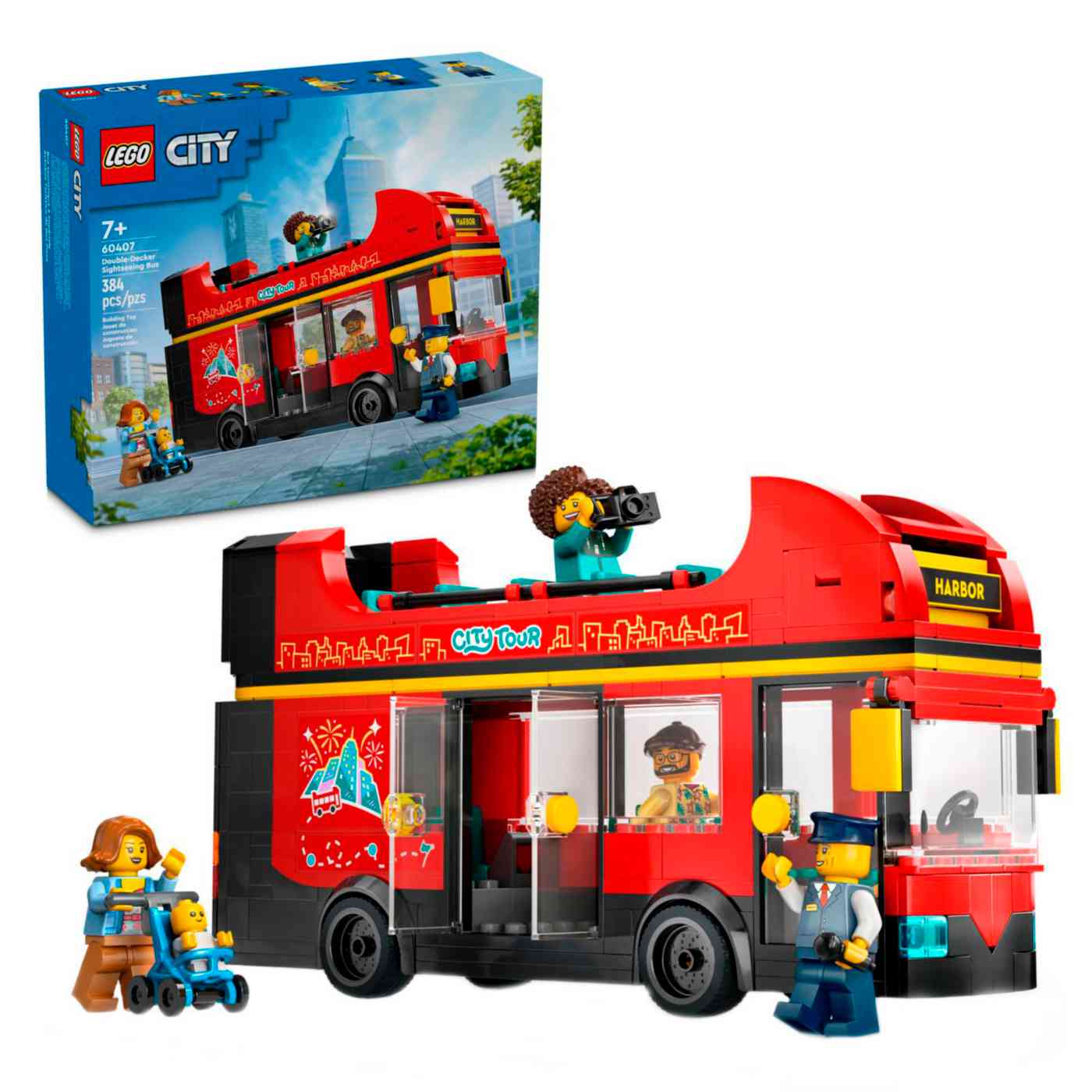 Конструктор LEGO City 60407 Красный двухэтажный экскурсионный автобус 7+