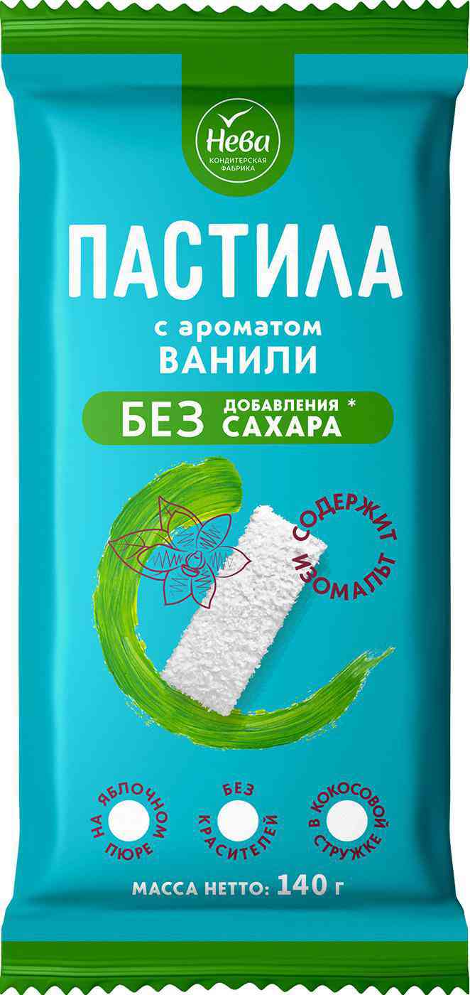Пастила Нева с ароматом Ванили в кокосовой стружке на изомальте